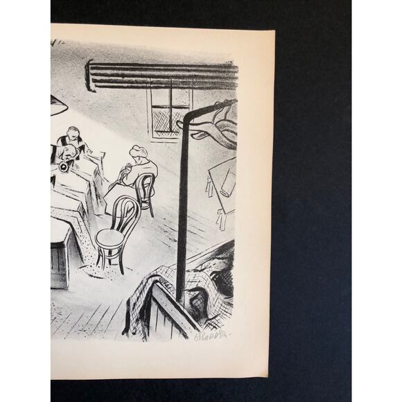 William Gropper "Sweatshop" 1930s Art Print Treasury Collection Sketch Vintage - Picture 3 of 11